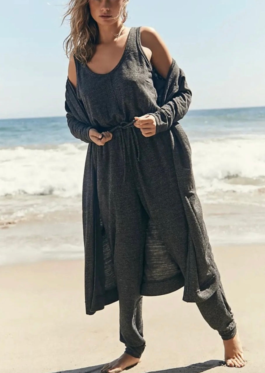 Free People Beach Gray Duster - Small