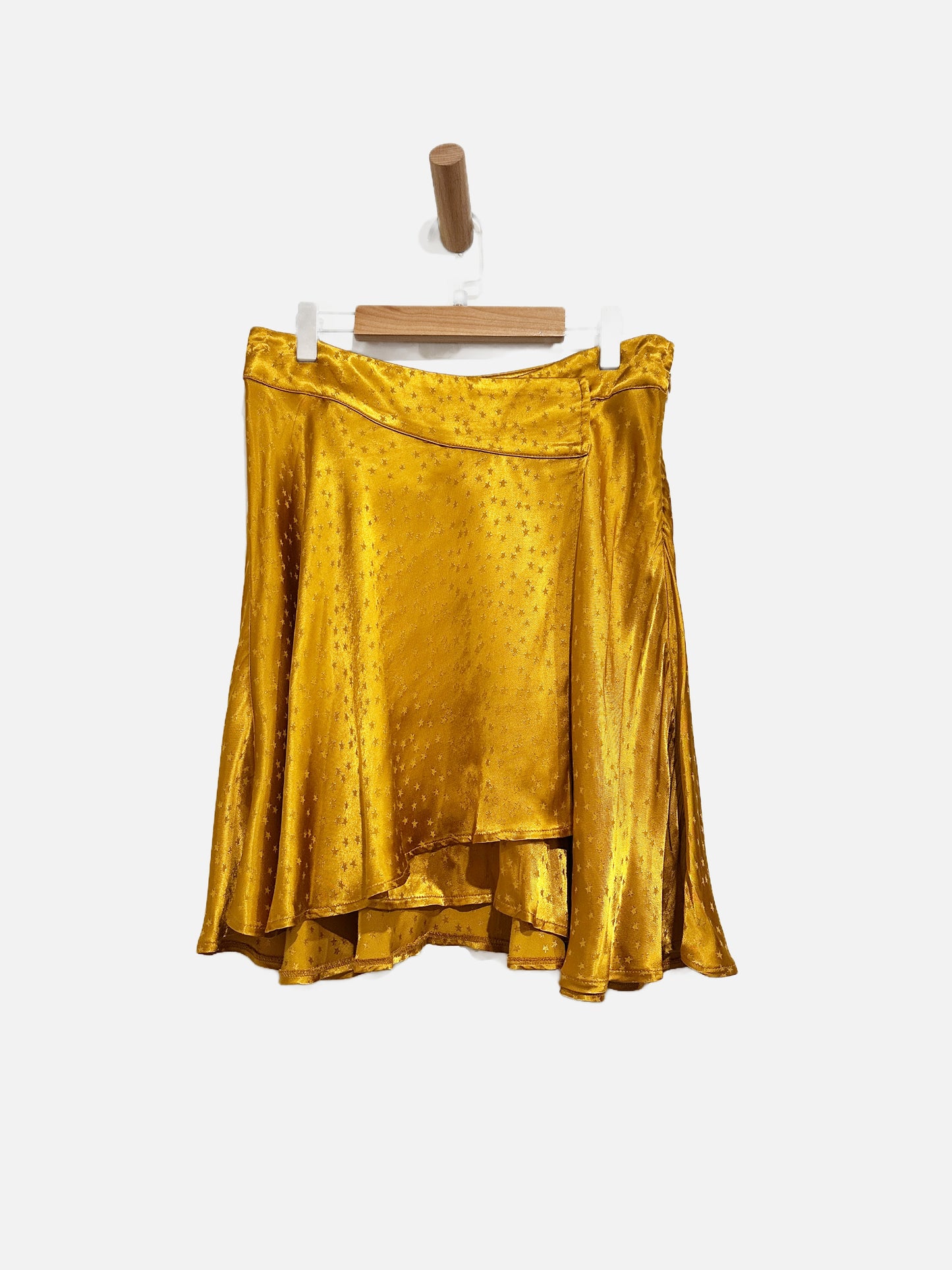 Free People NWT Starstruck Gold Mini Skirt - 6