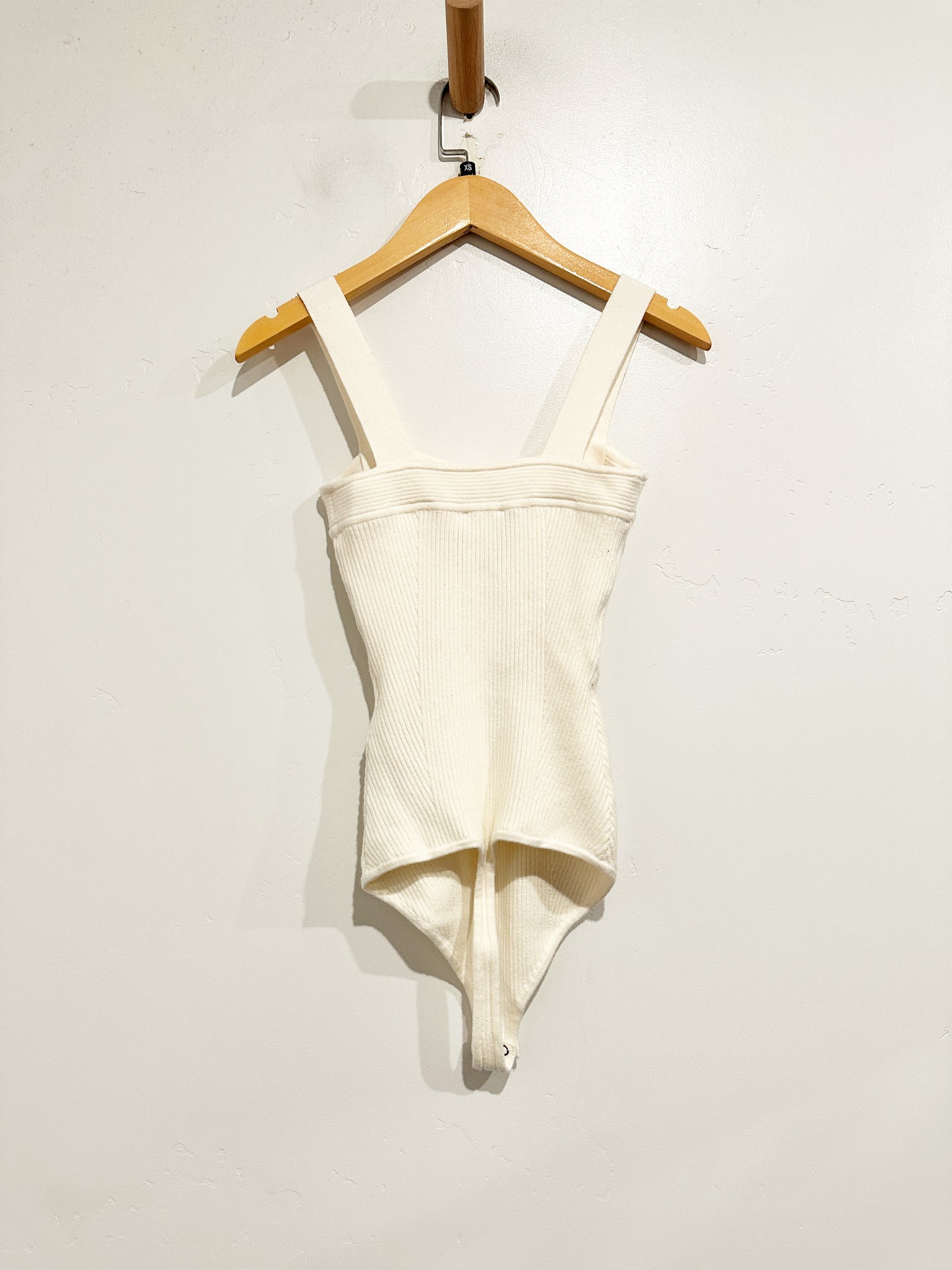 Abercrombie & Fitch White Ribbed Tank Bodysuit - XS