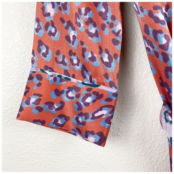 Rachel Antonoff Willow Wrap Dress in Leopard Size XS