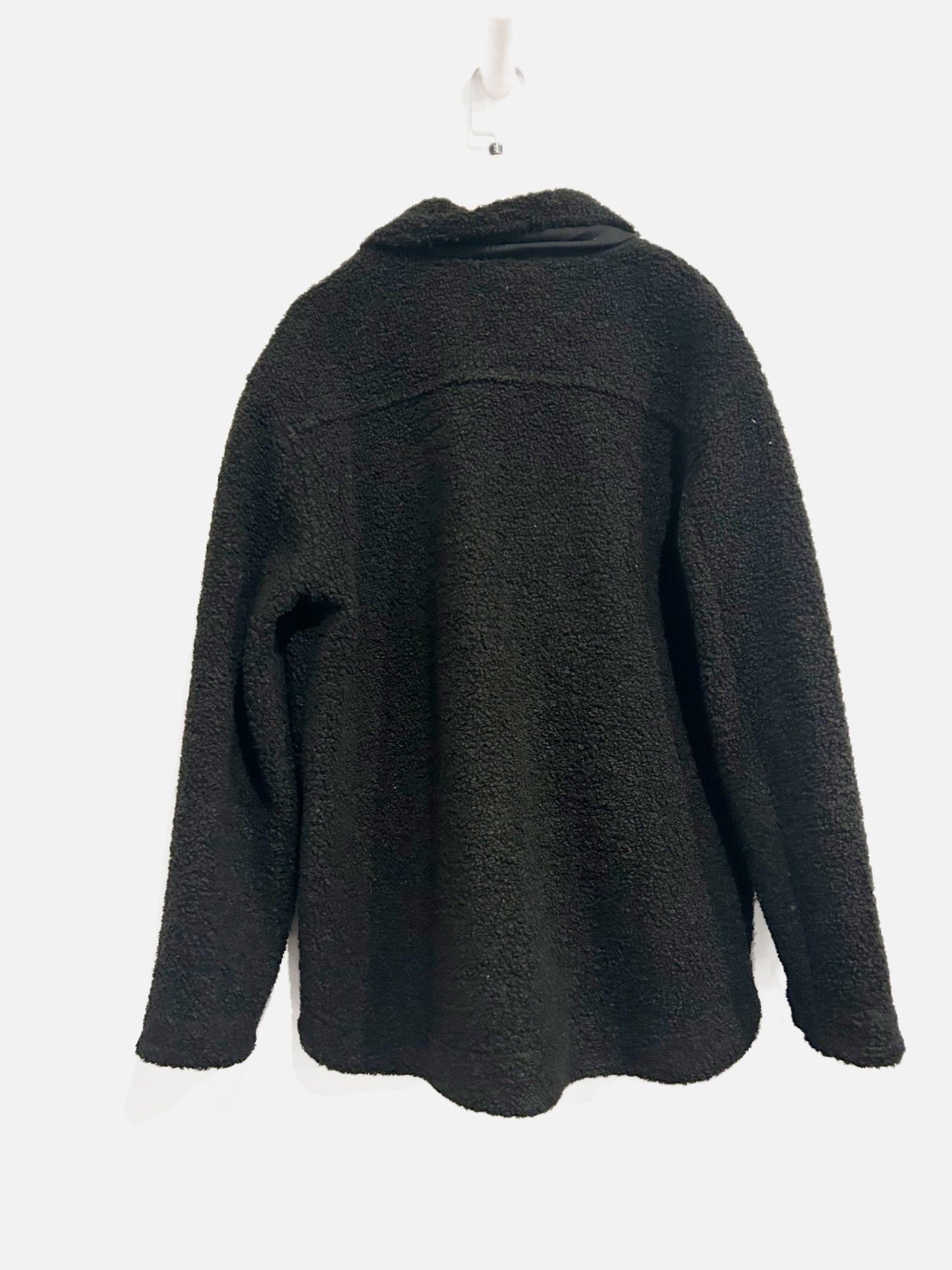 Banana Republic Black Sherpa Button Down - Small