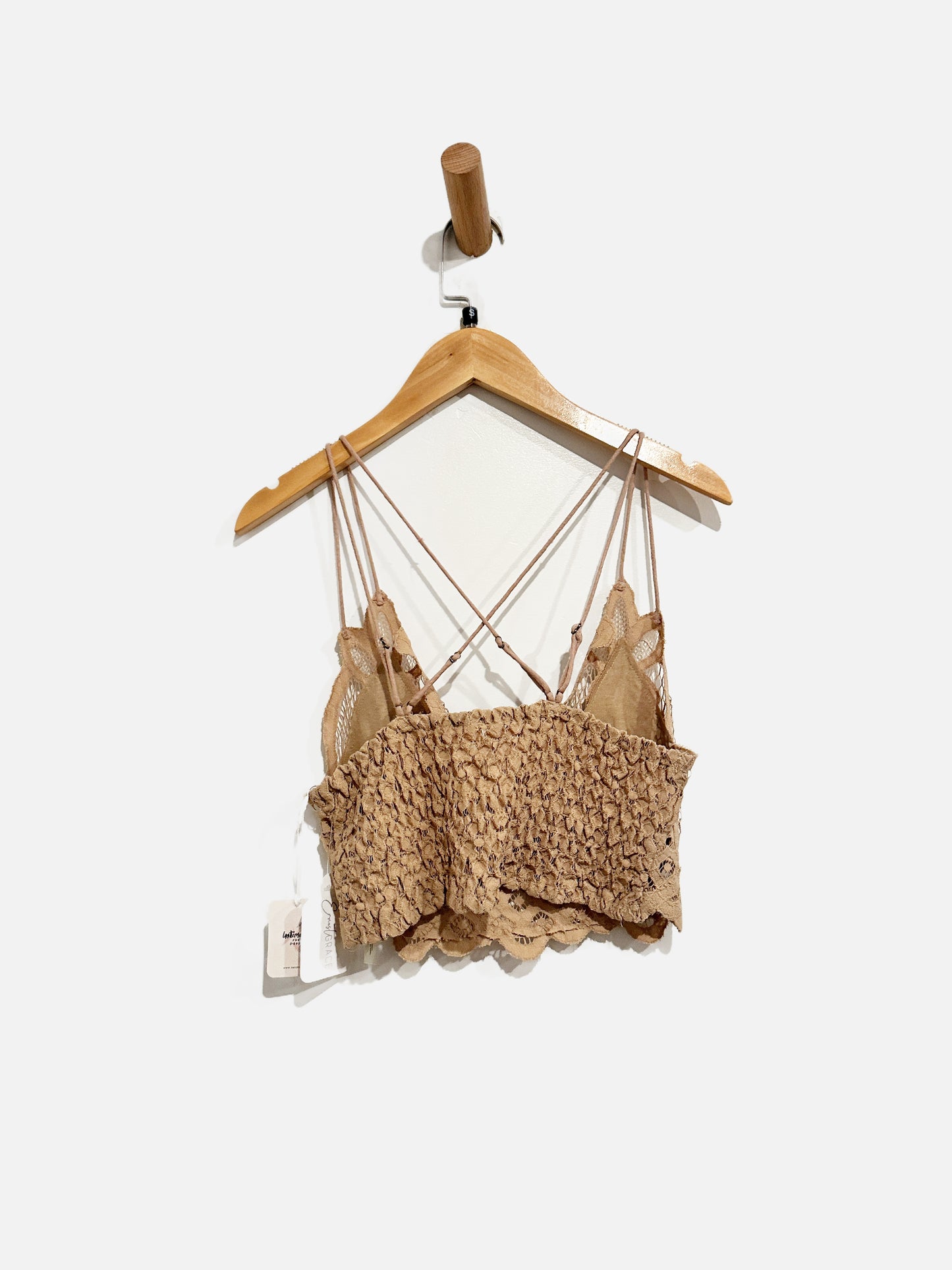 Free People Adella Bralette in Nude - Small