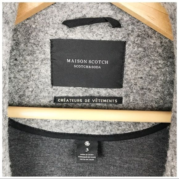 Scotch & Soda Tailored Coat in Heather Gray Size 3/Large