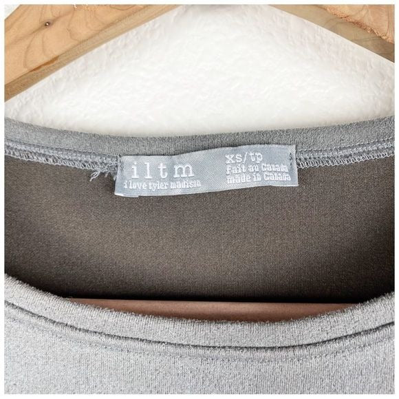 ILTM Ariana Faux Suede Dress in Gray Size XS