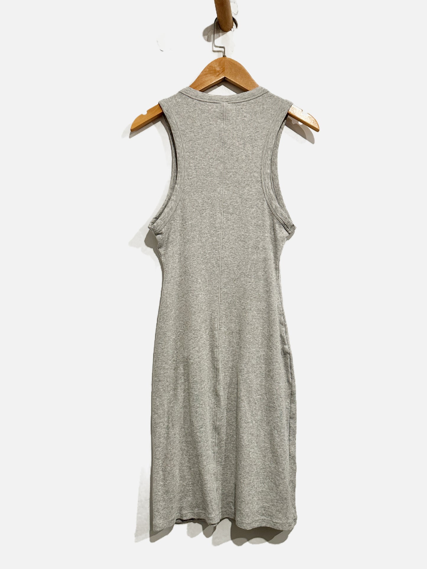 Skims Light Gray Ribbed Tank Dress - Medium