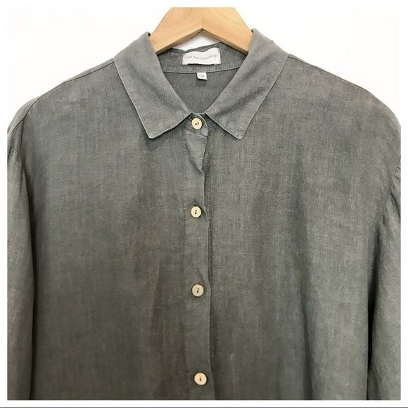 Soft Surroundings Linen Button Down Size Large