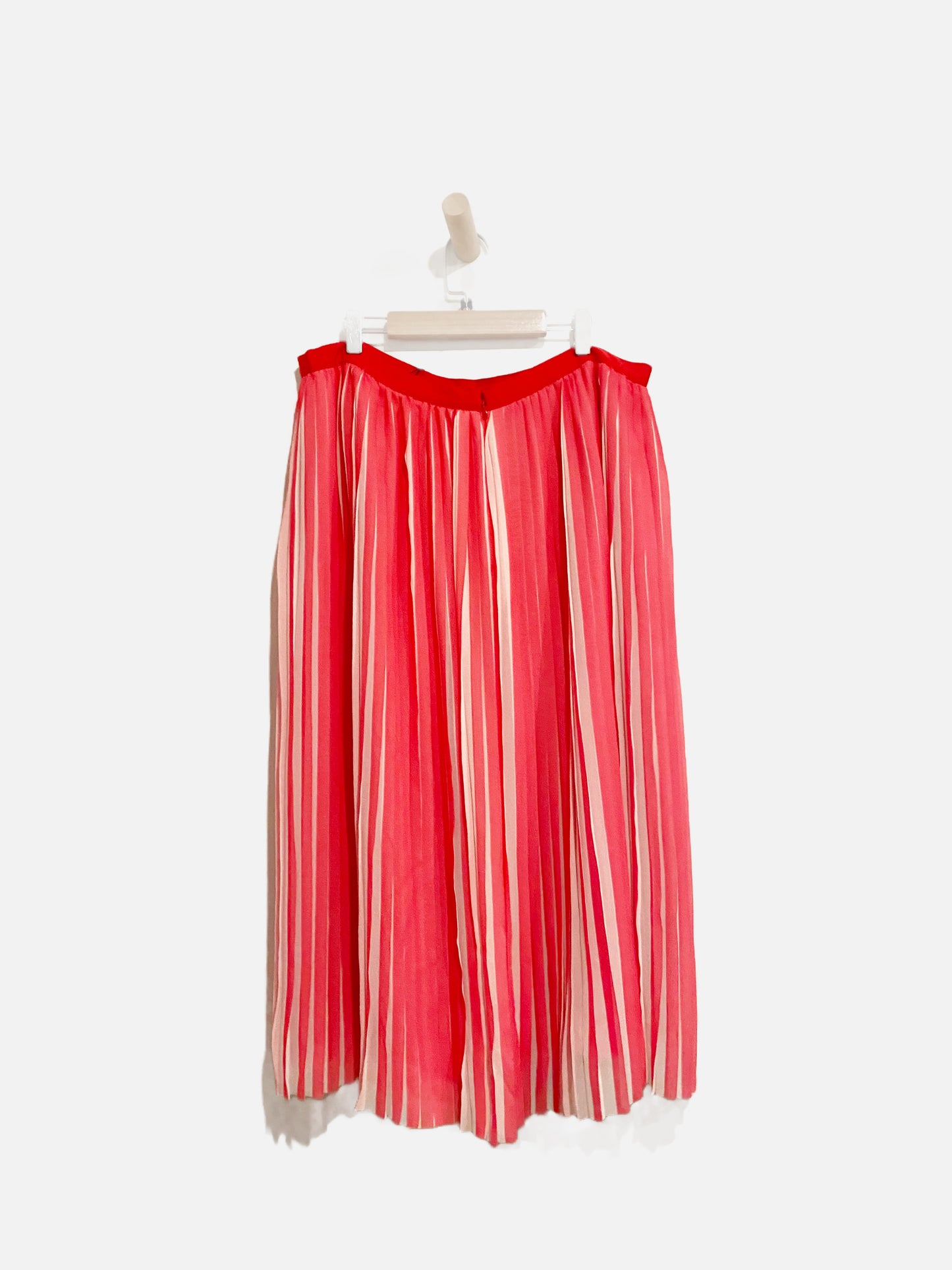 J.Crew NWT Pink/White Pleated Skirt - 14