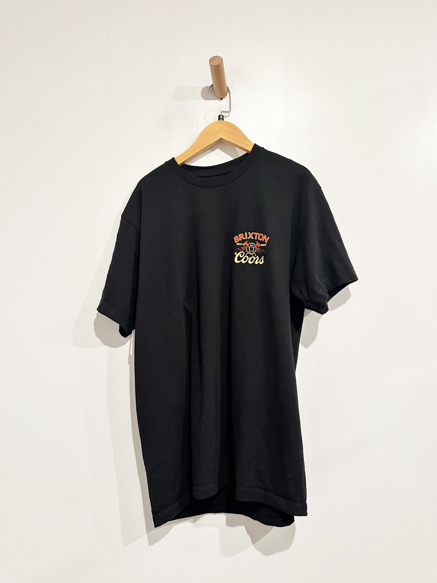 Brixton Black Coors T Shirt - Medium