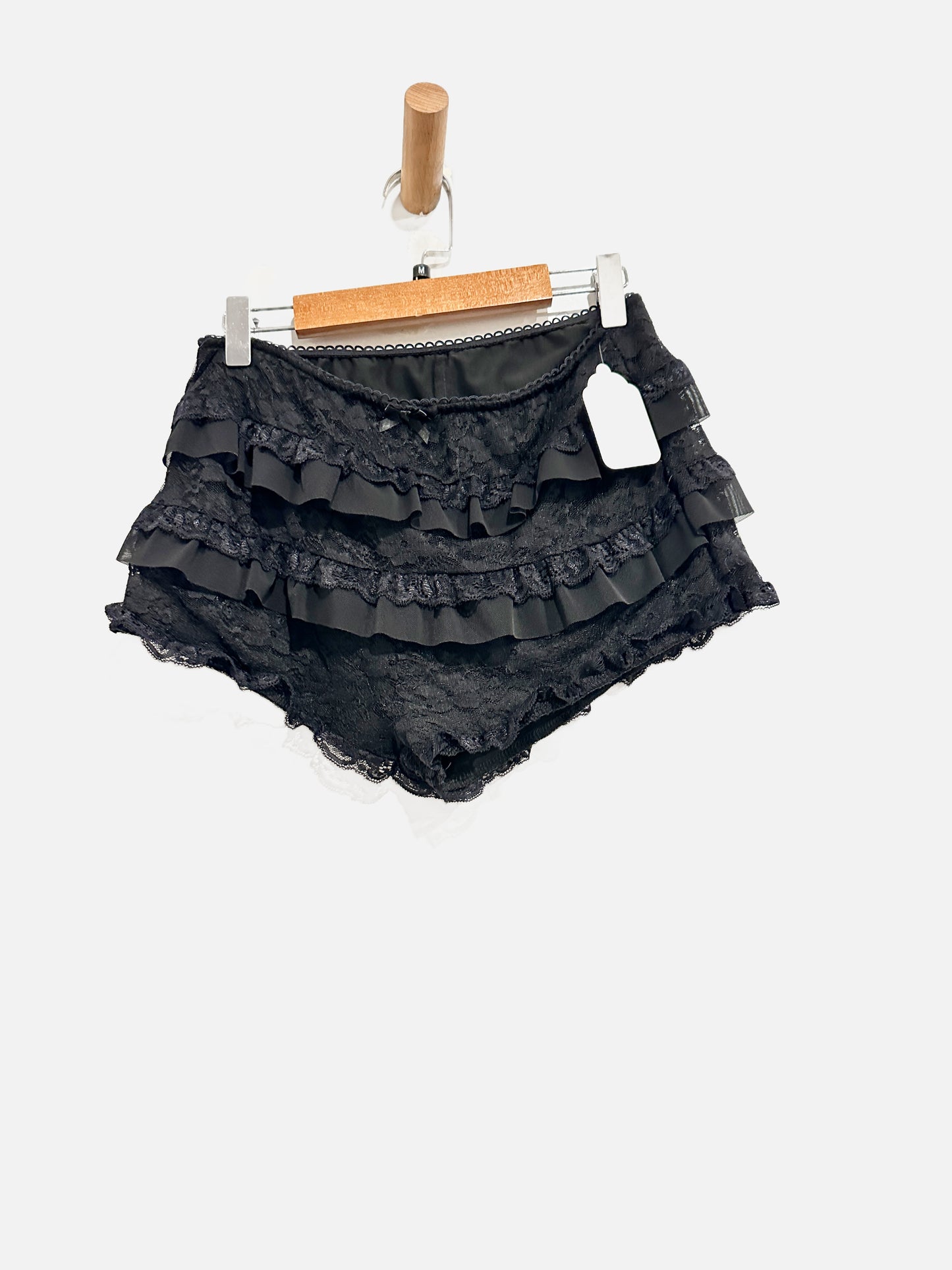 Black Lace Ruffle Bloomers - Medium