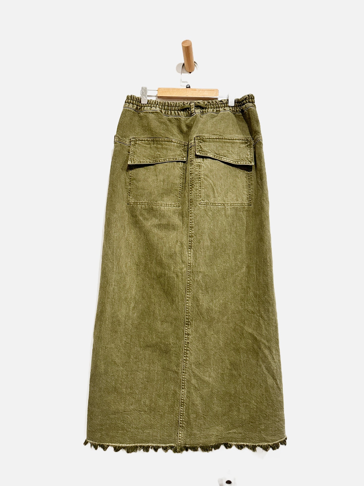 Free People Woke up Like this Olive Green Maxi Skirt - XSmall