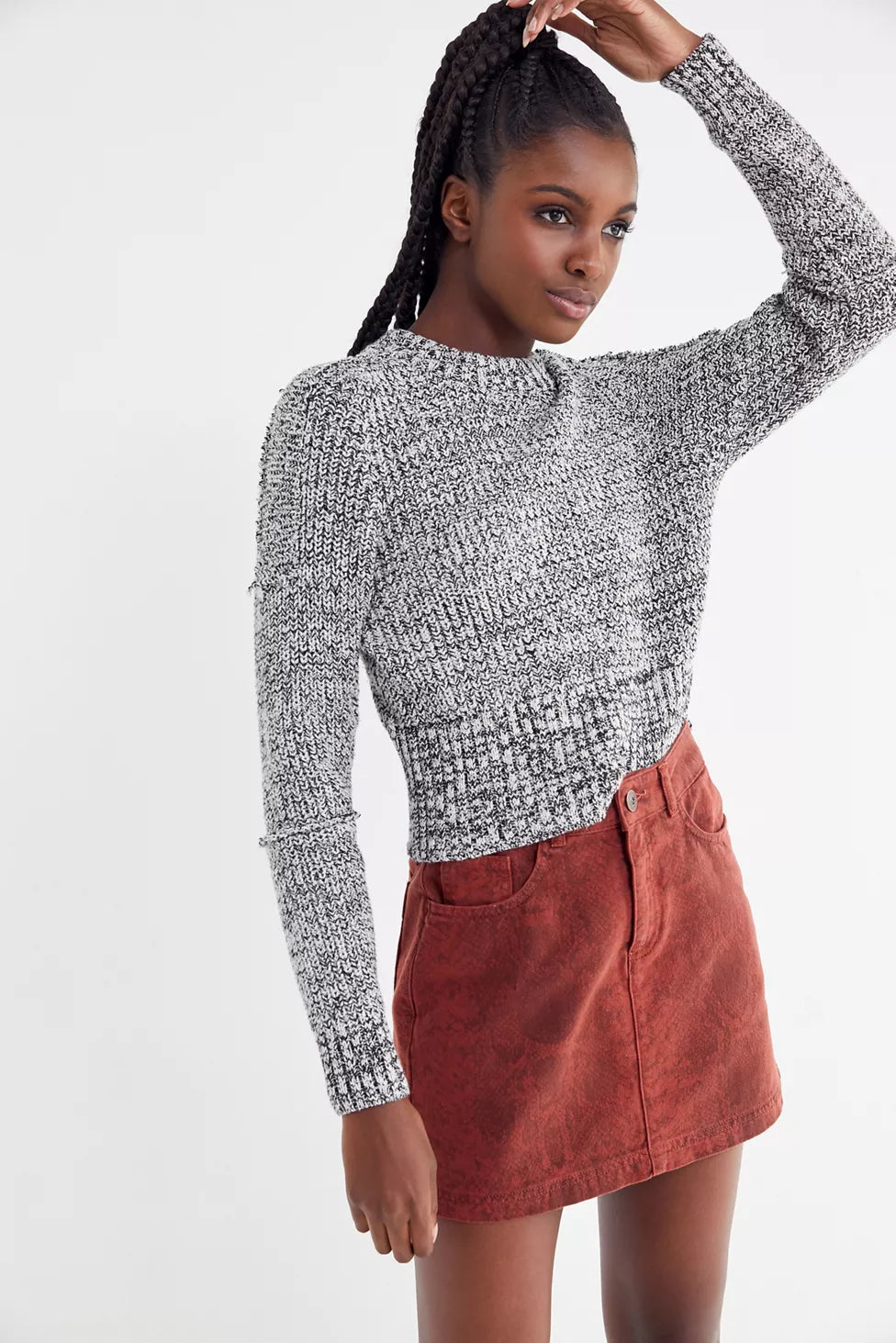 BDG Brown Snake Print Mini Skirt - Medium