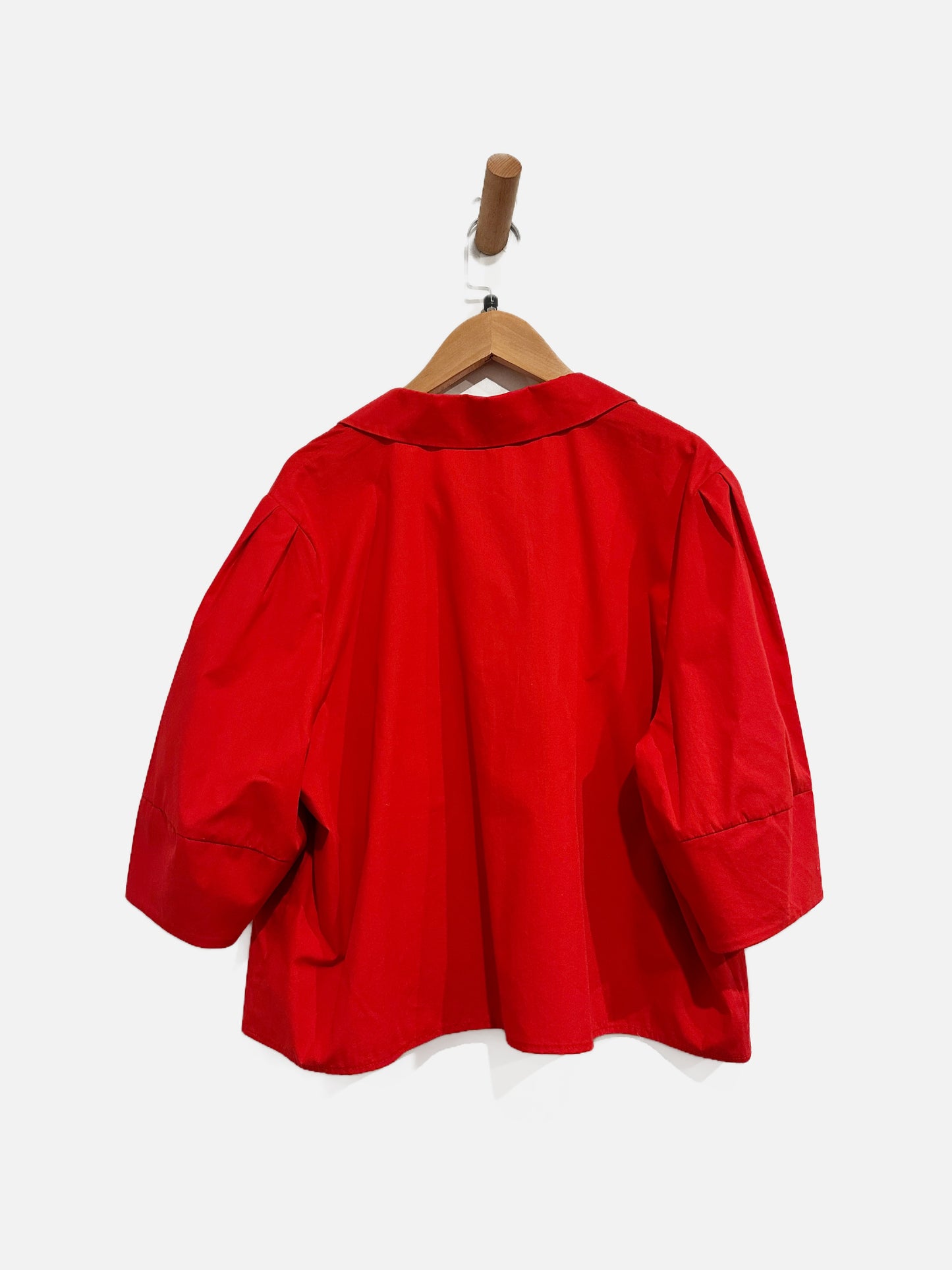 Anthropologie Maeve Red Button Down Blouse - Large