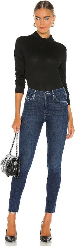 Mother the Looker Ankle Fray in Invitation Only Jeans - 23