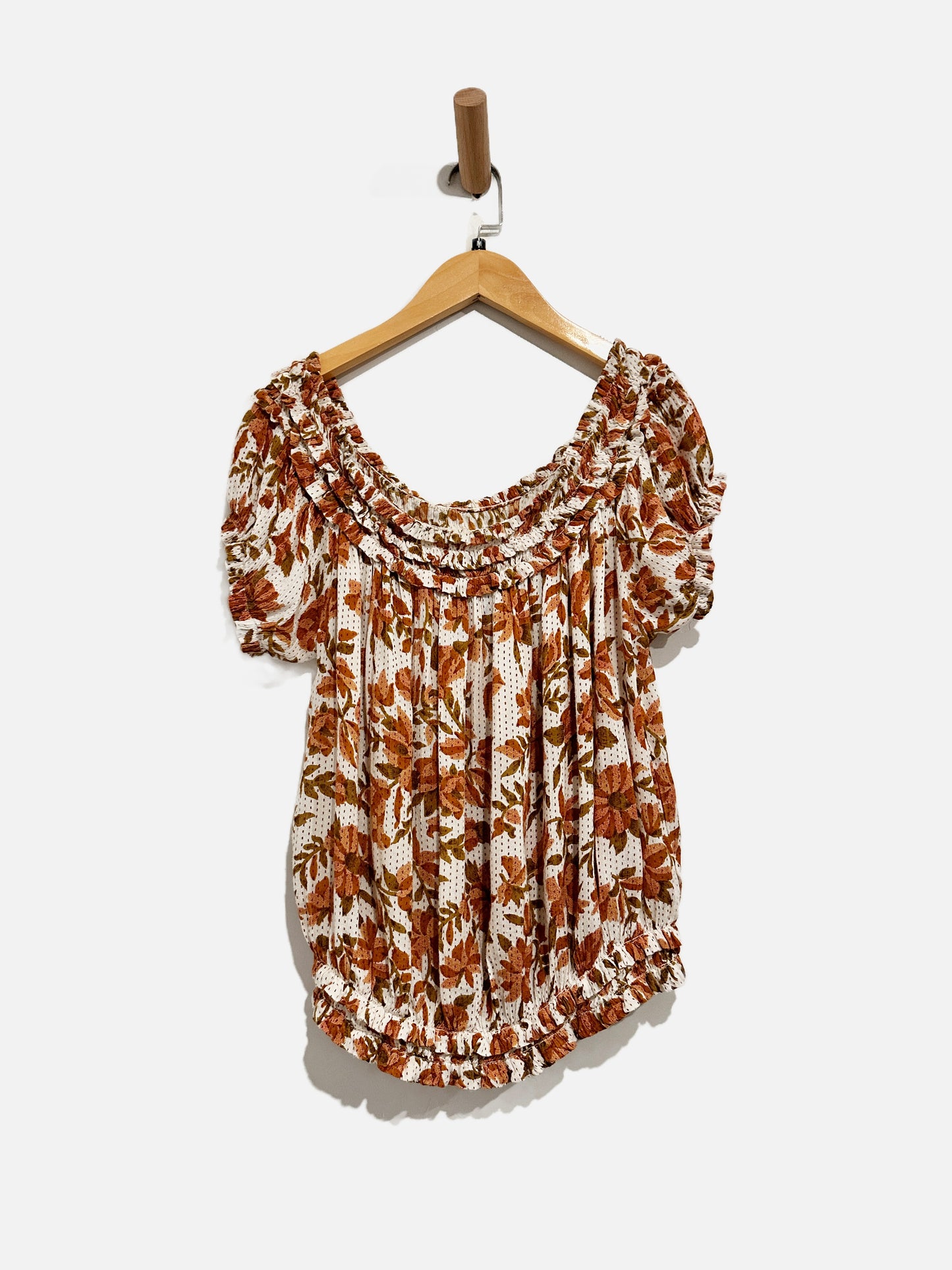 Free People Suki Floral OTS Top - Medium