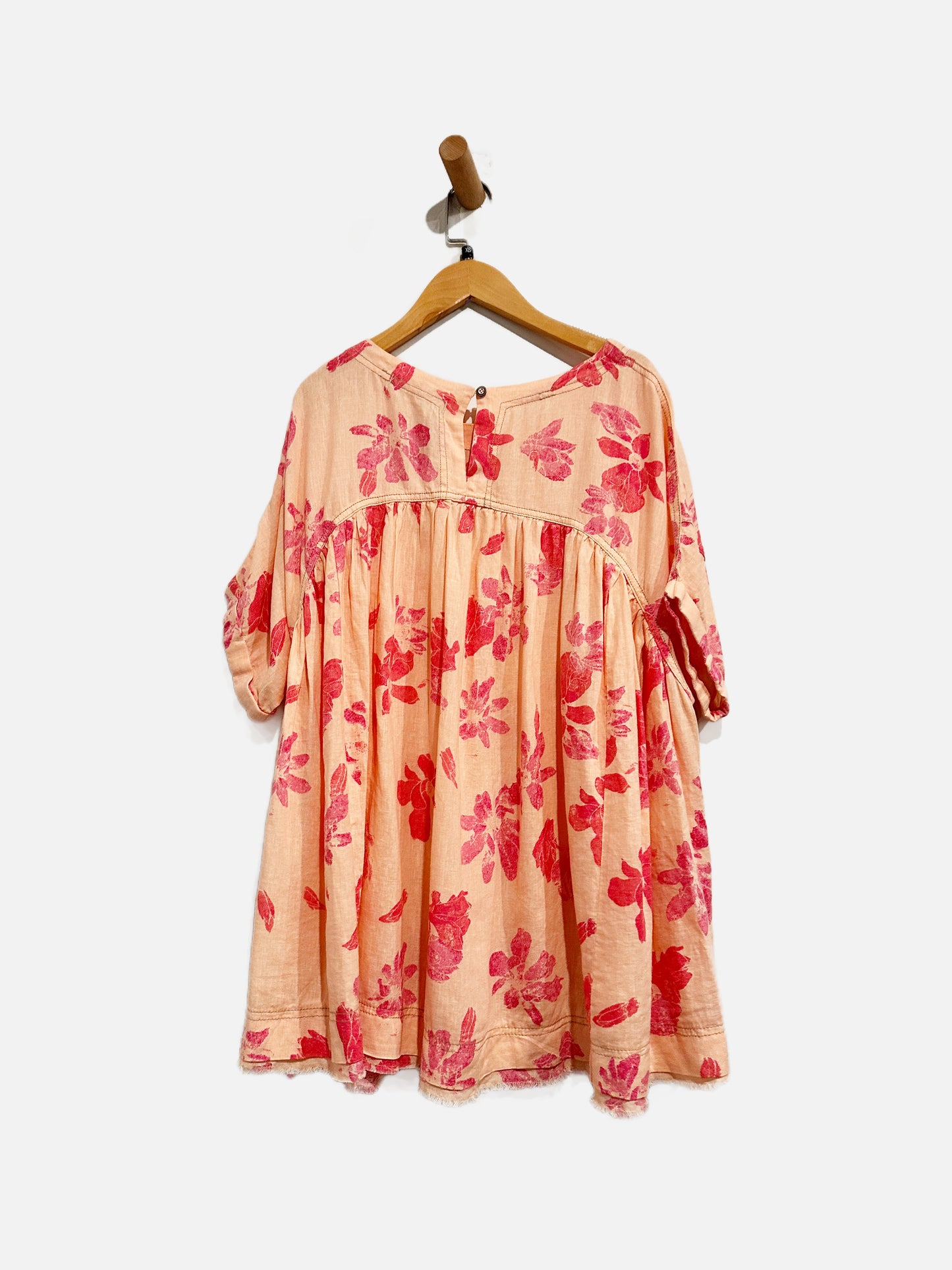 Free People Pink Floral Tunic - XS