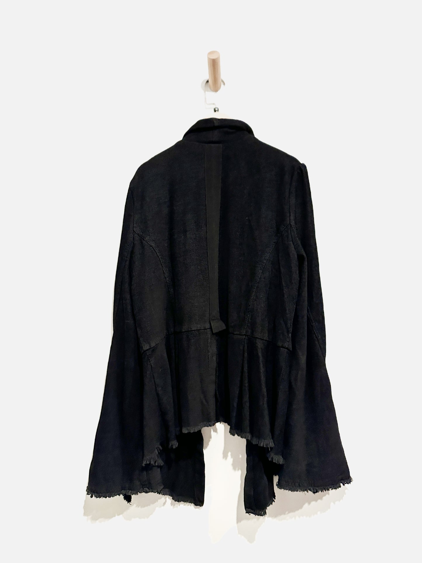 Free People Throwback Black Corduroy Military Jacket - Medium