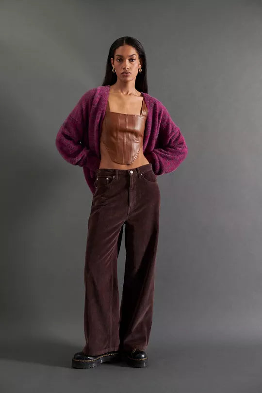 UO BDG Brown Corduroy Wide Leg Pants - 25