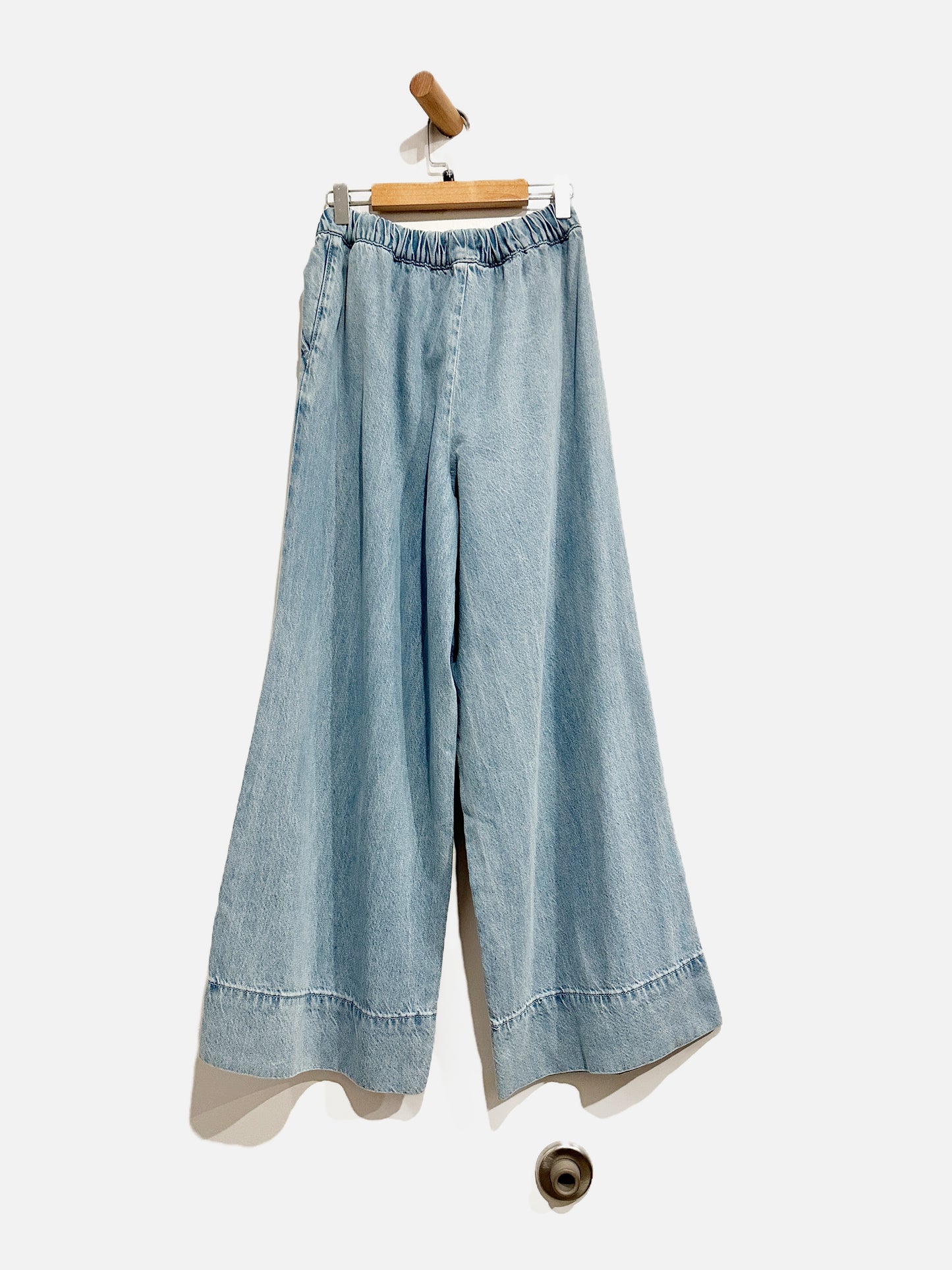 Z Supply Denim Wide Leg Drawstring Pants - XS