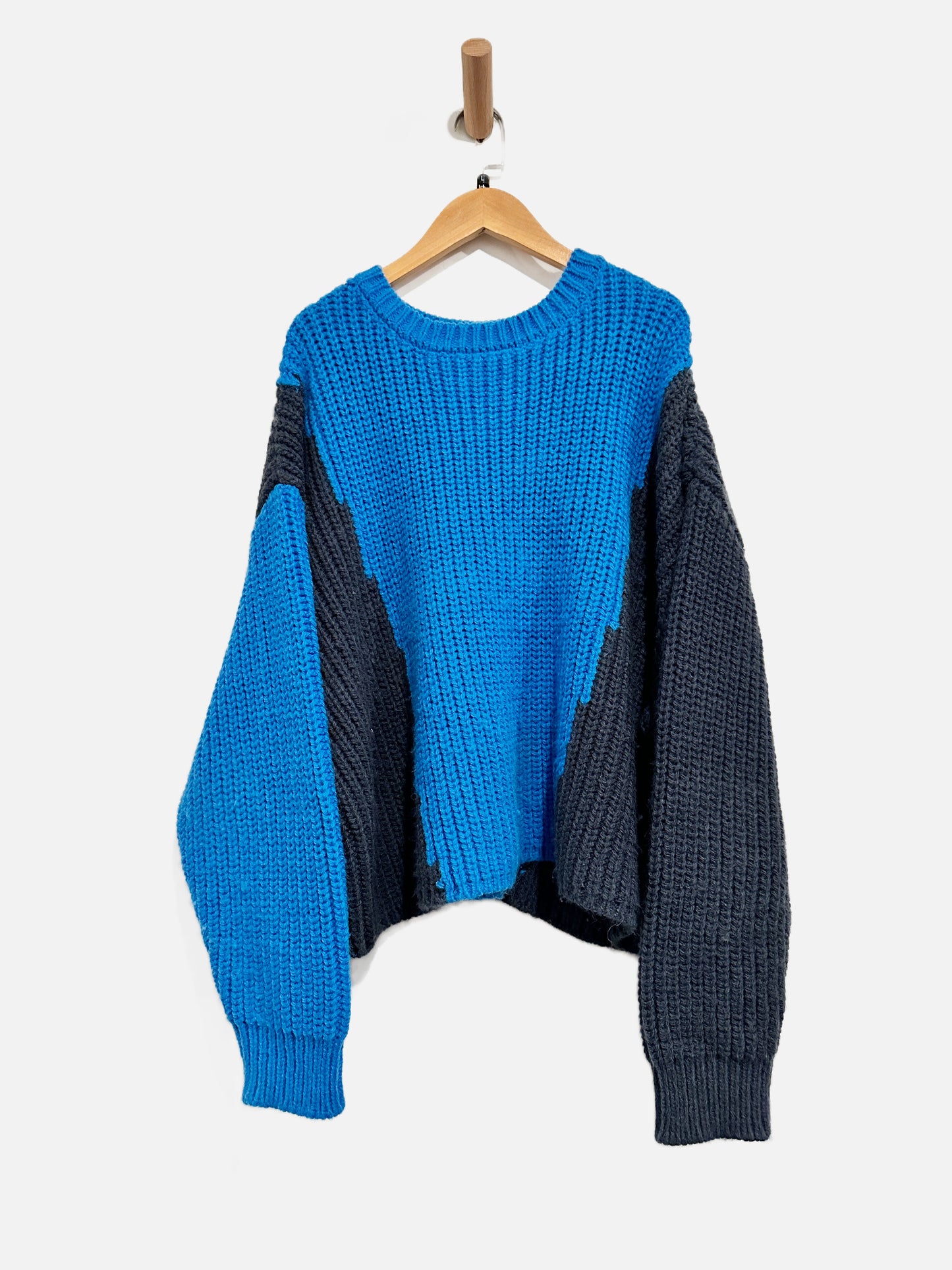 Zara Blue Two Tone Sweater - Large
