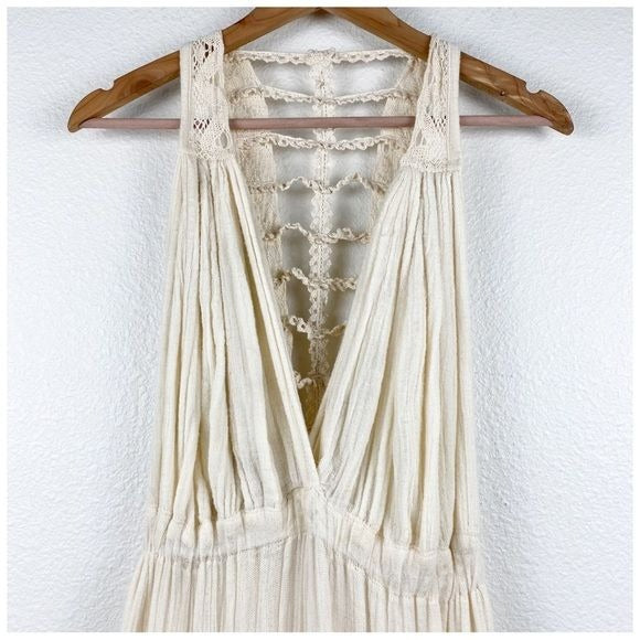 Jen’s Pirate Booty for Free People Cream Gauze Maxi Dress Size Medium