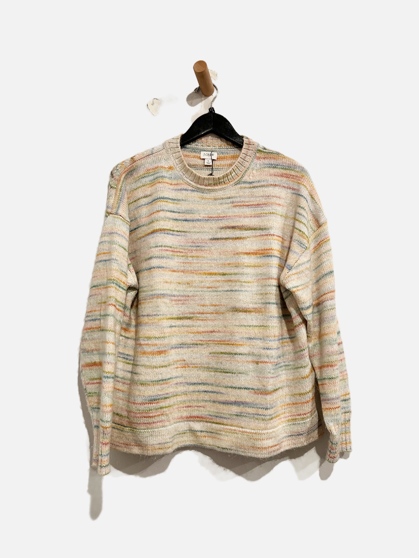 J Crew Rainbow Stripe Sweater - Large