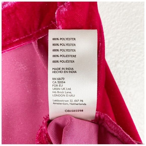 Free People NWT Pink Velvet Annalise Mini Skirt Size 10
