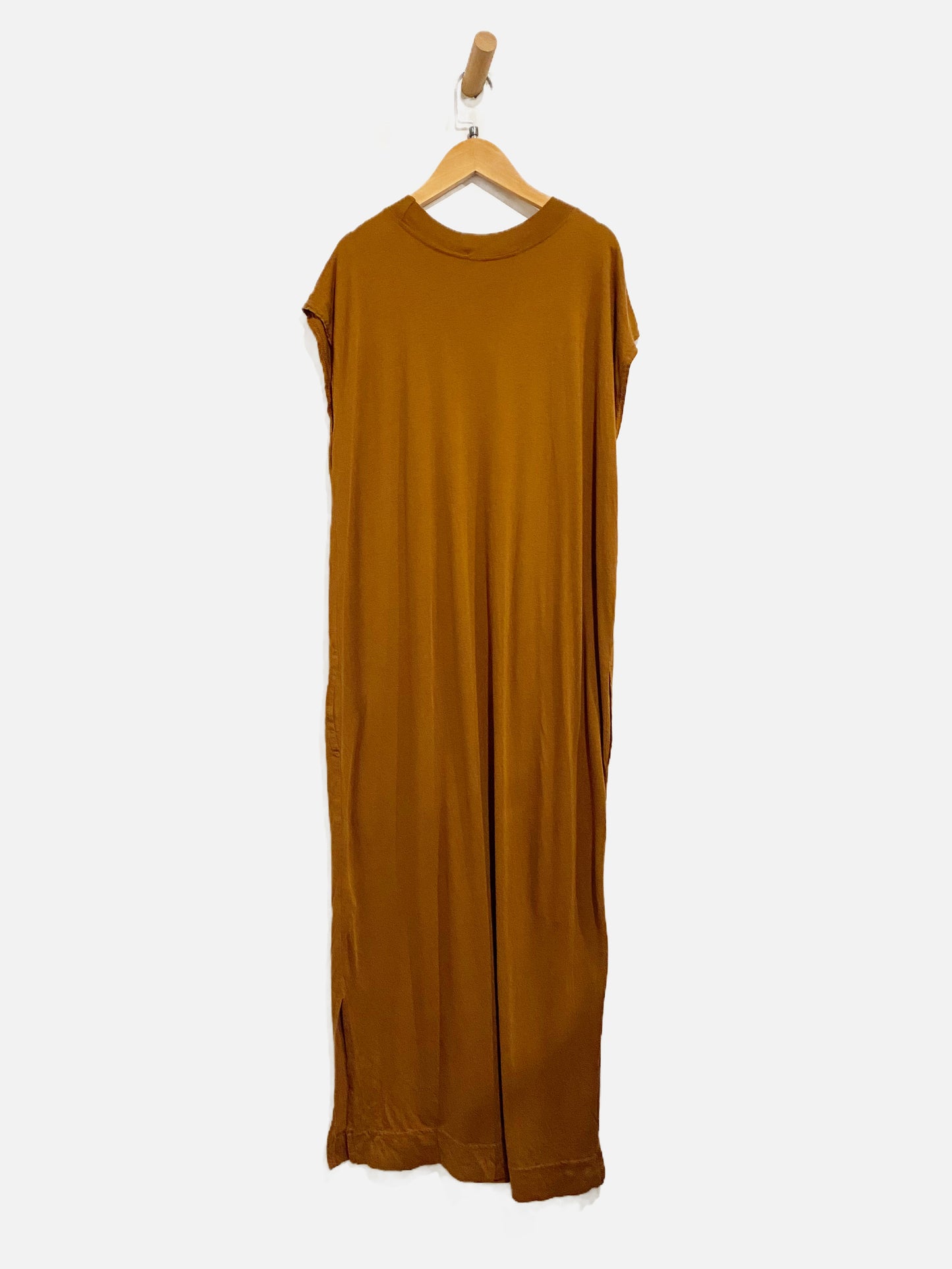 Free People Beach Brown Shirt Maxi Dress - Medium