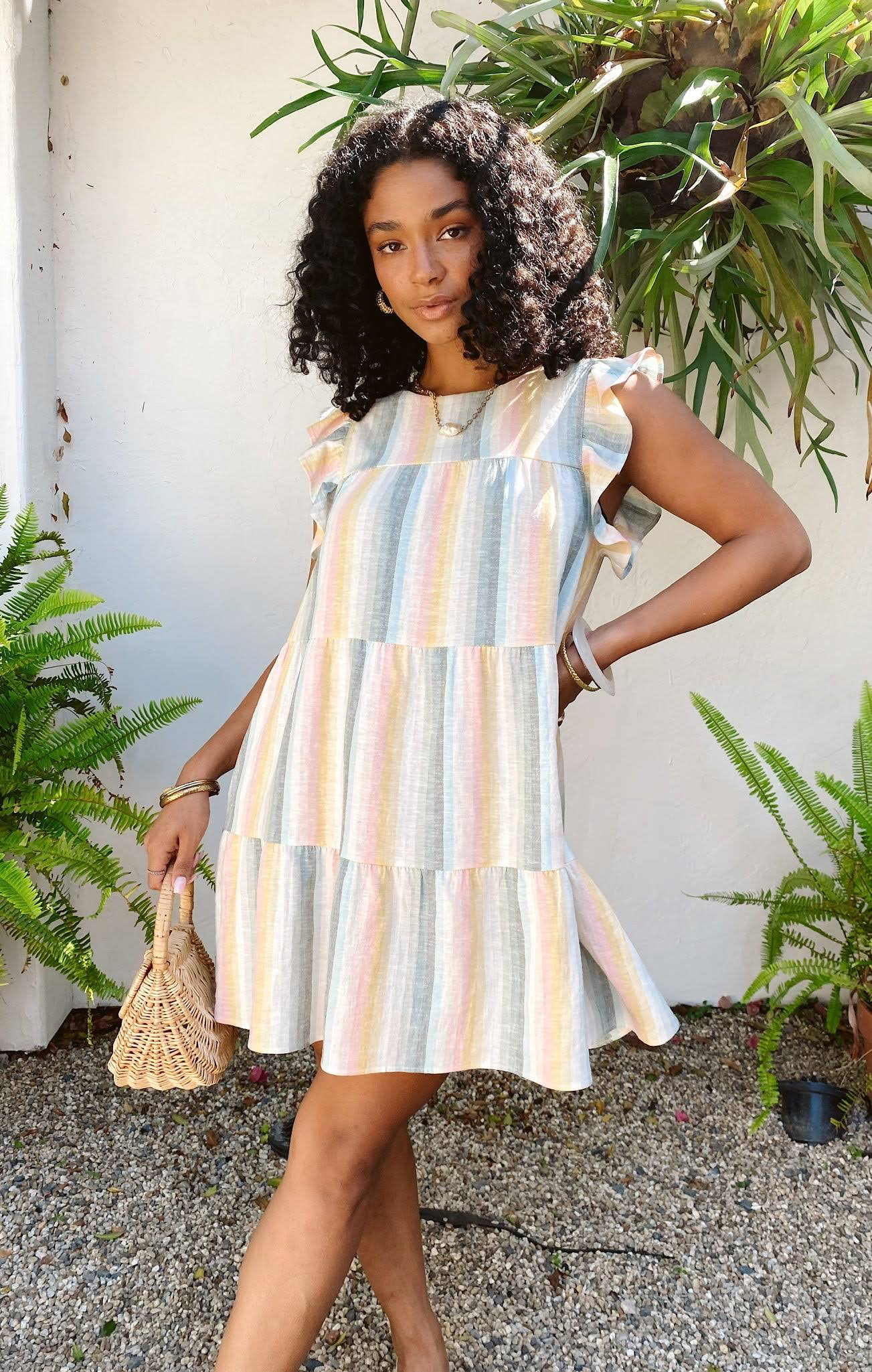 Show Me Your Mumu Daydream Colorful Stripe Mini Dress - XS