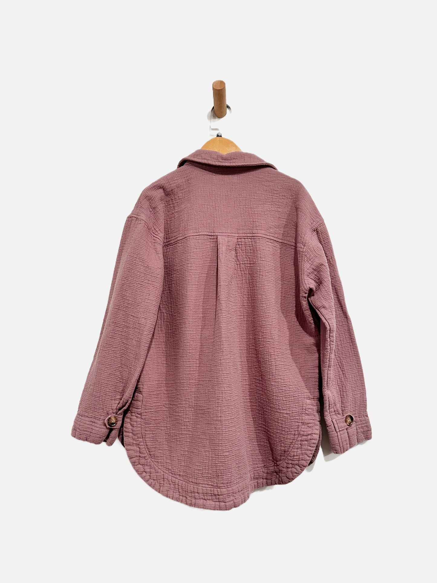 Madewell Waffleback Banner Purple Shacket - XS