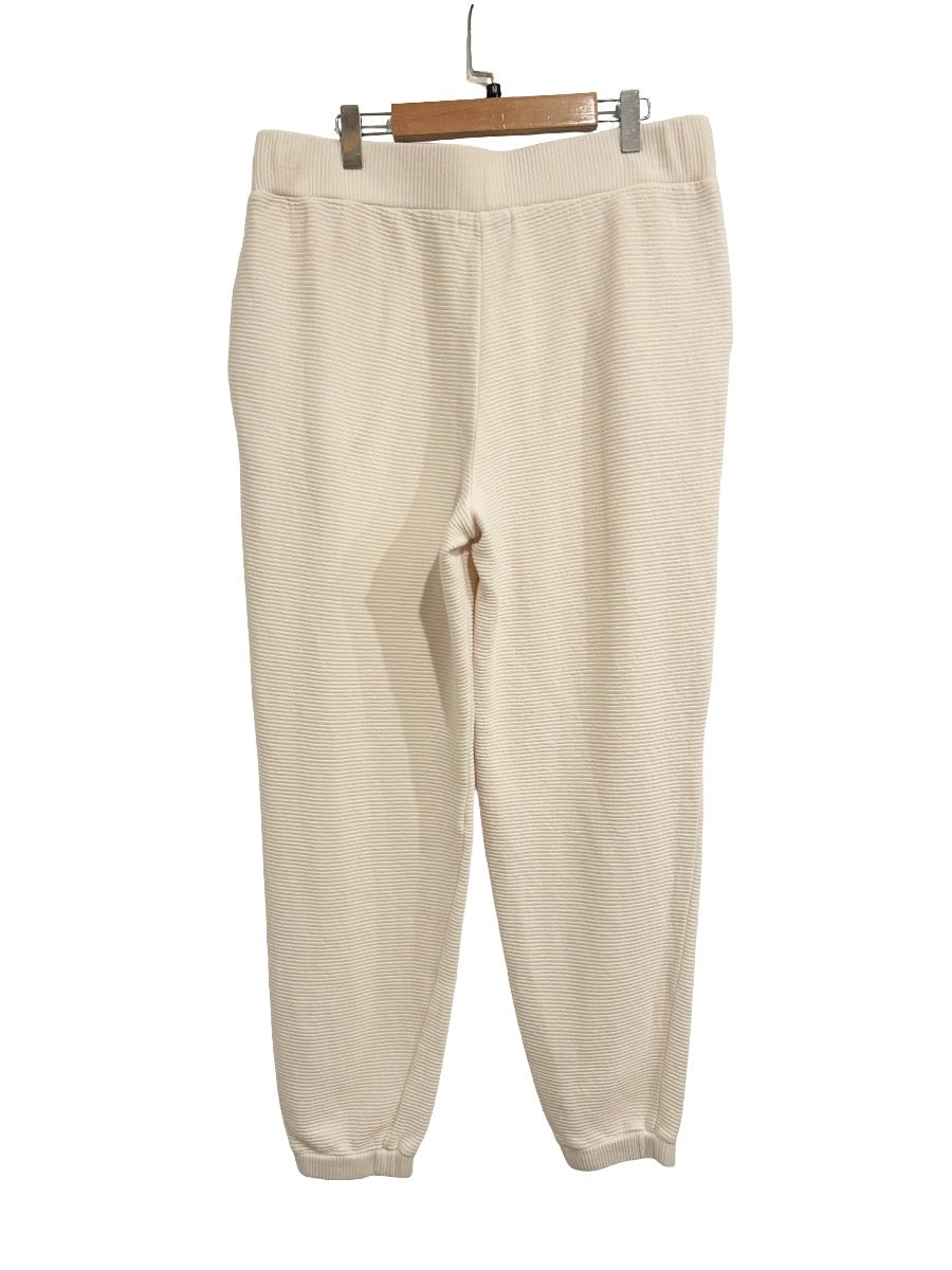 Michael Stars Cream Ribbed Joggers - Medium