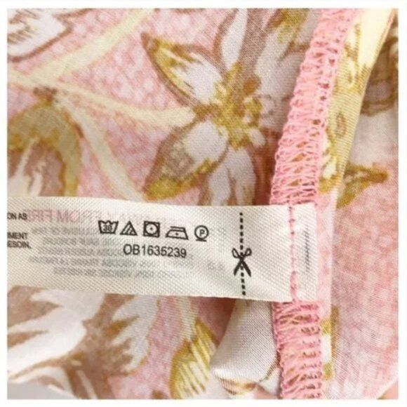 Free People Remind Me Maxi Dress in Coral Combo Size Small