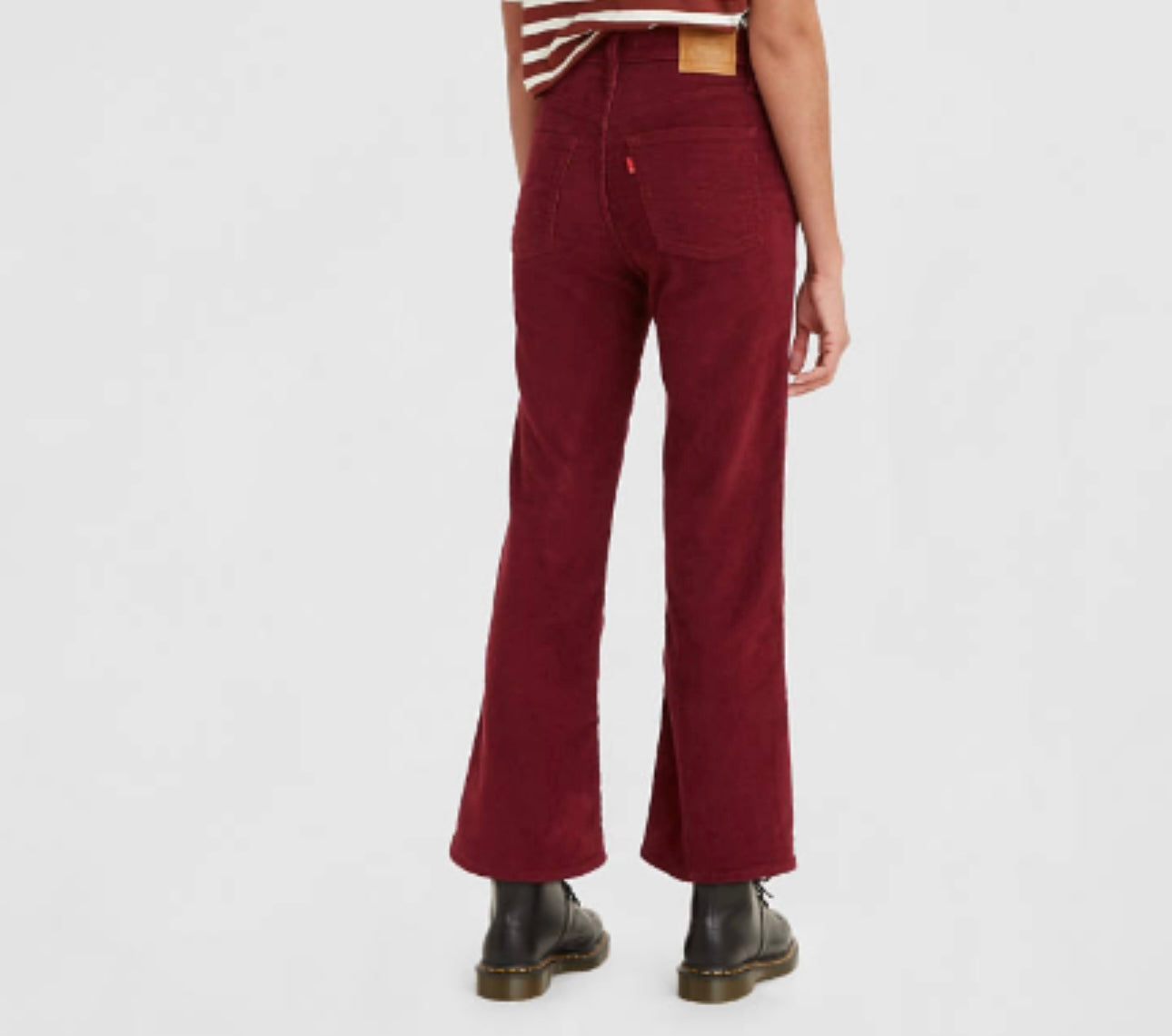 Levi’s Maroon Ribcage Crop Boot - 25
