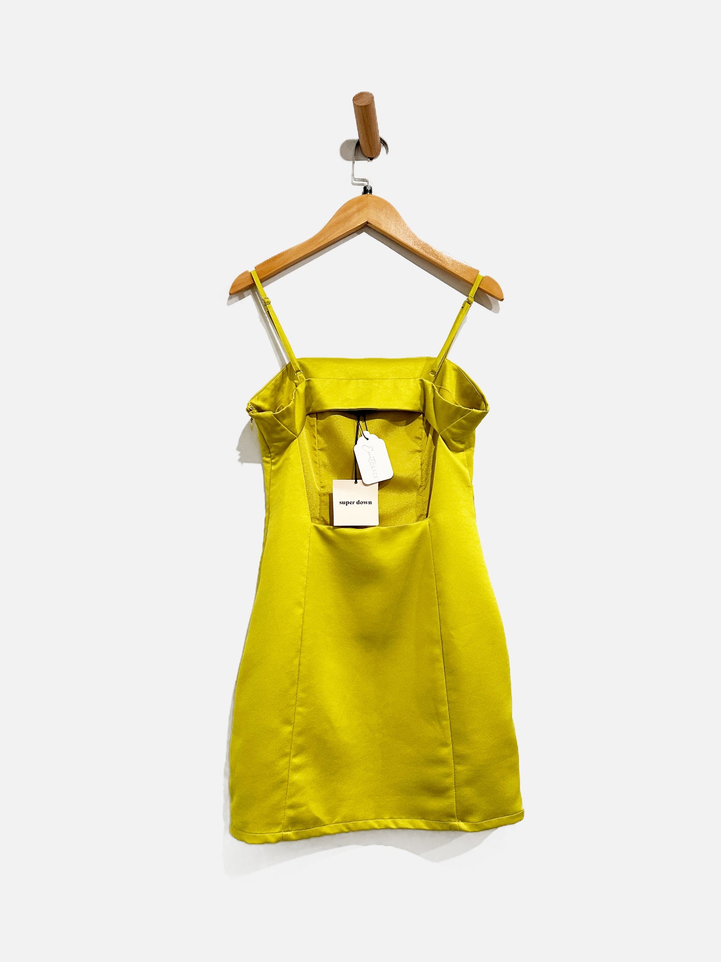 Superdown Sarah Mini Dress in Chartreuse - XS