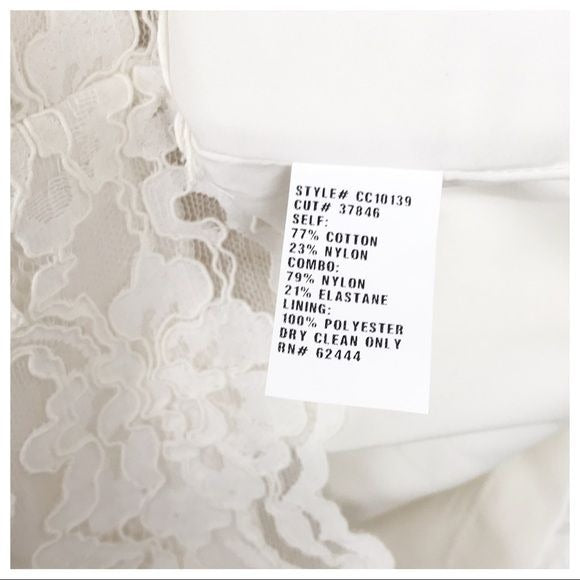$$ Nicole Miller Collection NWT White Lace Dress Size 0