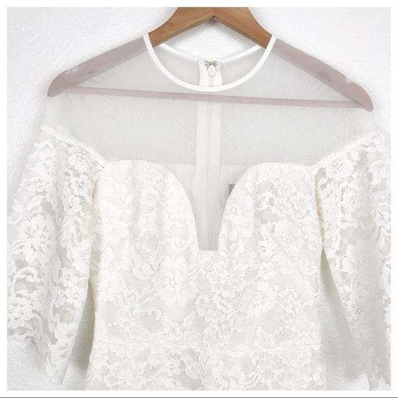 $$ Nicole Miller Collection NWT White Lace Dress Size 0