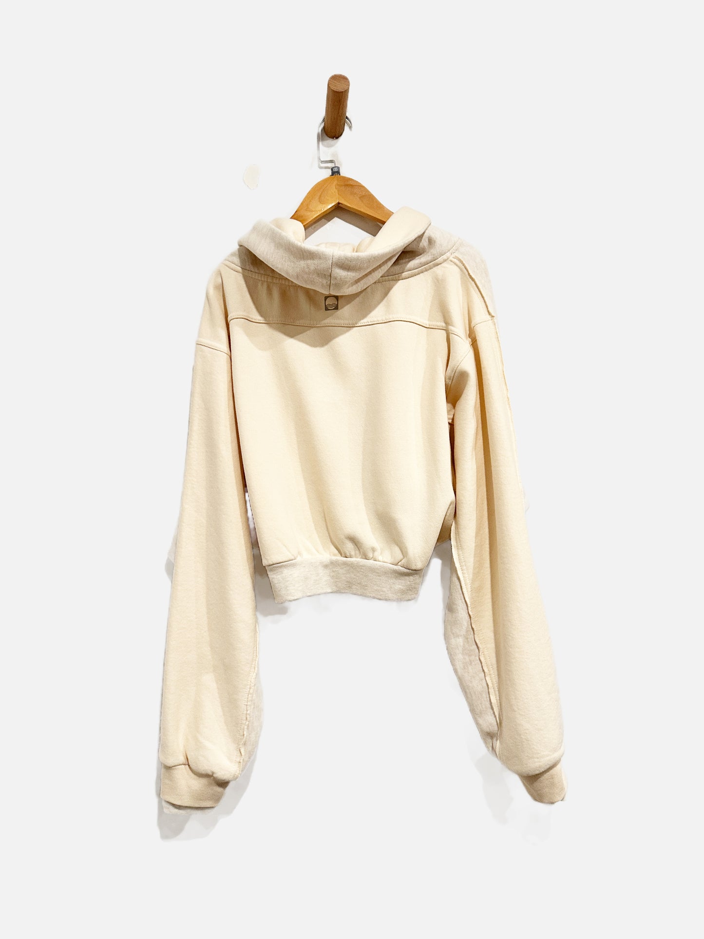 Anthropologie Daily Practice Cream Crop Sweatshirt - XXS