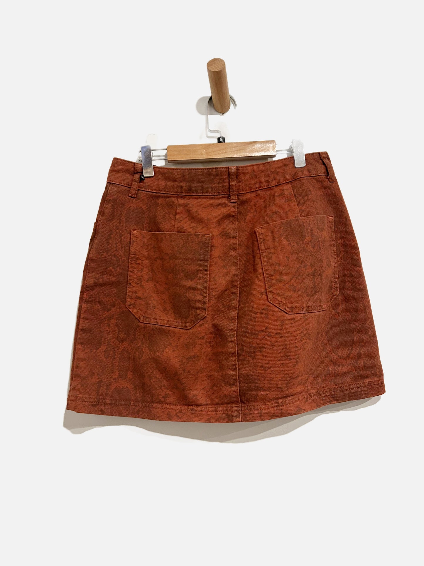 BDG Brown Snake Print Mini Skirt - Medium