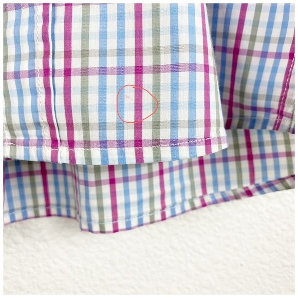 Oscar De La Renta Multi Color Plaid Button Down - 6Y