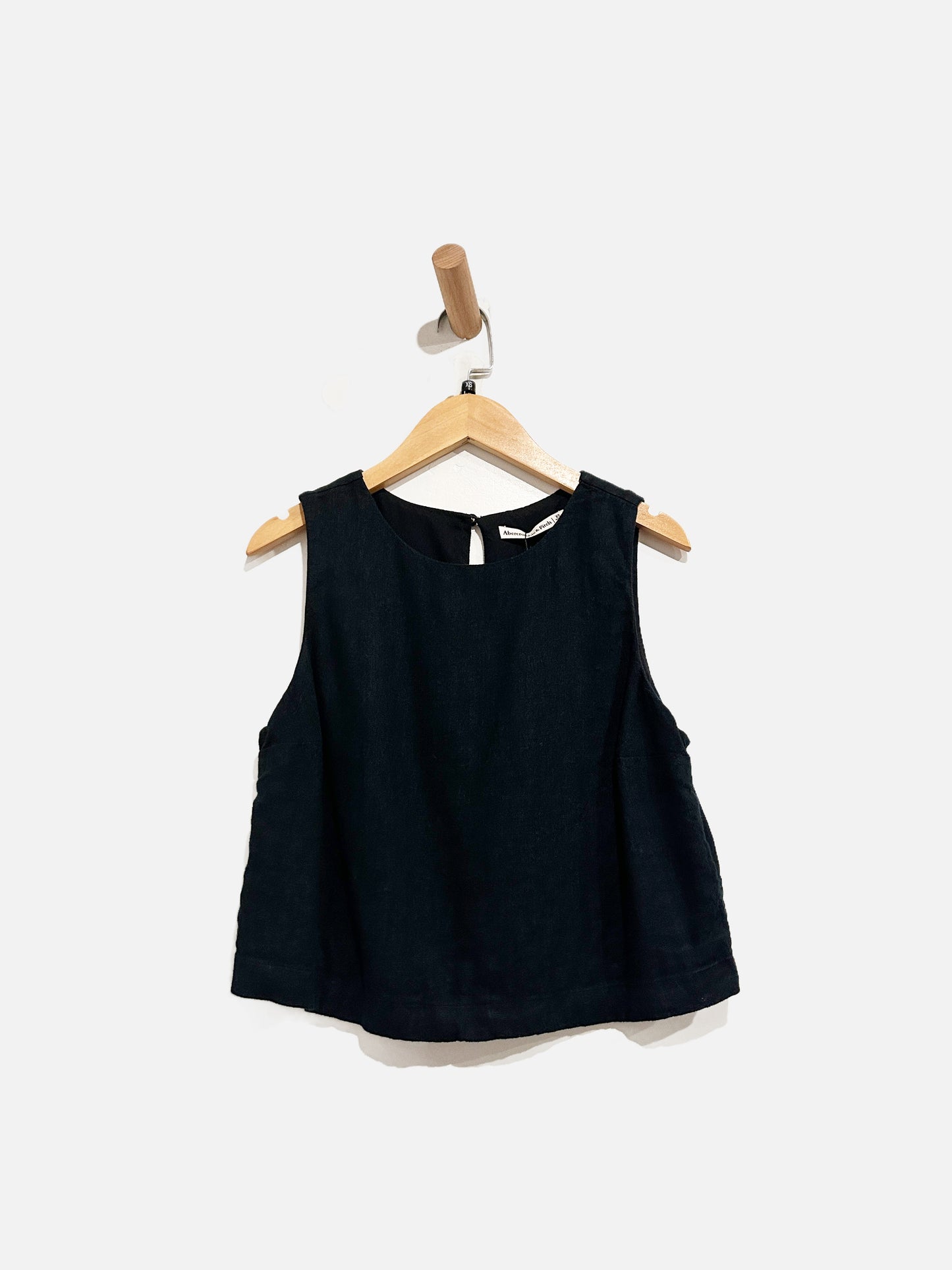Abercrombie & Fitch Black Linen Blend Tank - XS
