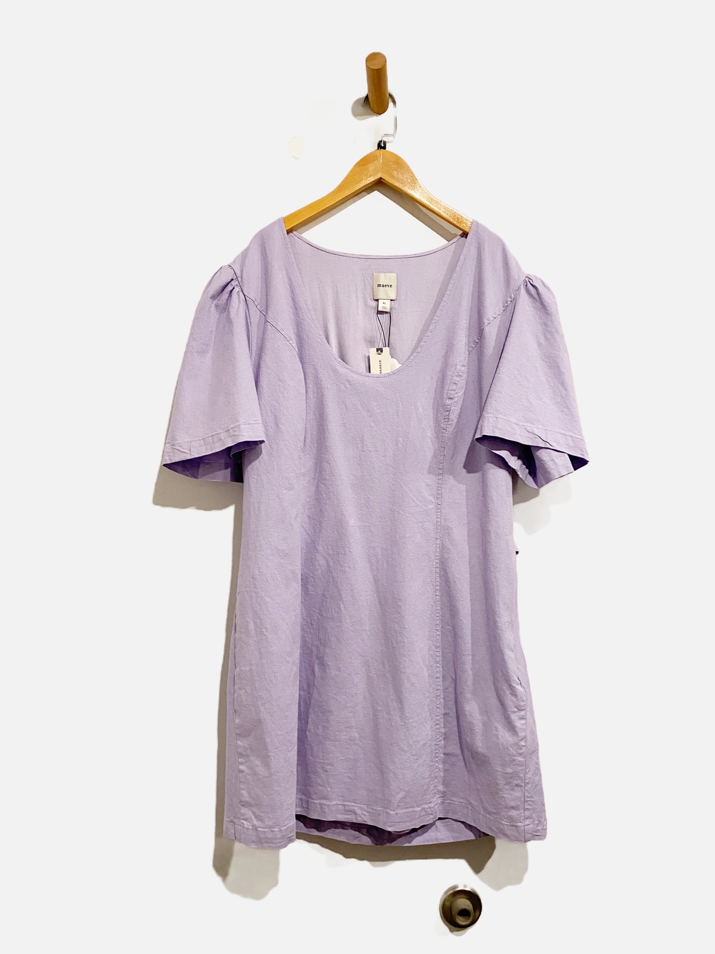 Anthropologie NWT Purple Linen Dress - XL