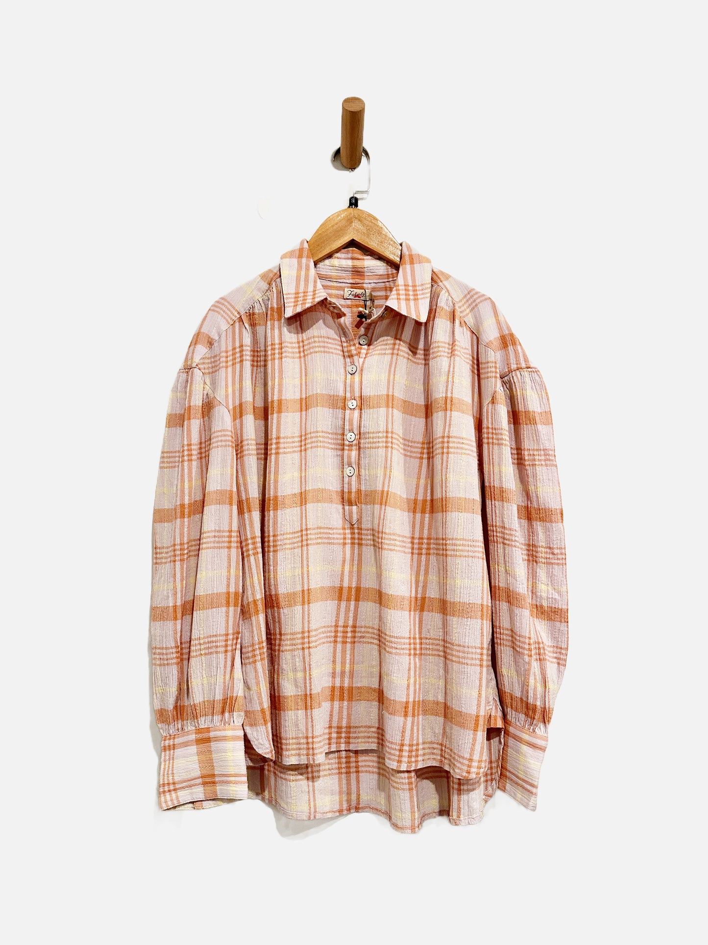 Faherty NWT Olli Top in Pink Plaid - Small