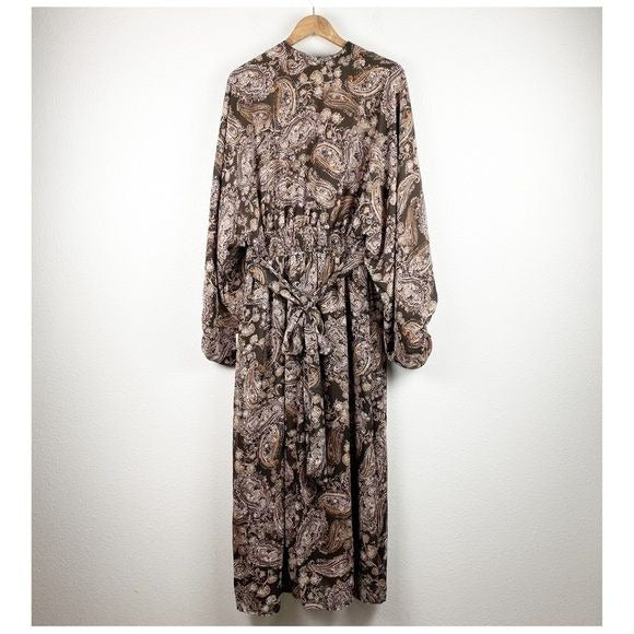 Bohme NWT Chaney Paisley Print Maxi Dress Size Large