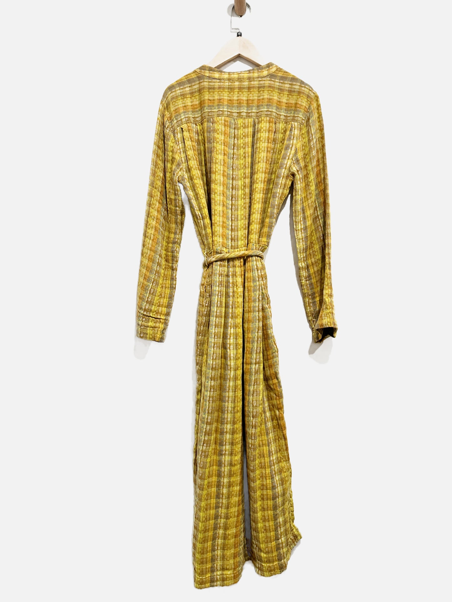 Ace & Jig Yellow Plaid Midi Dress - XS