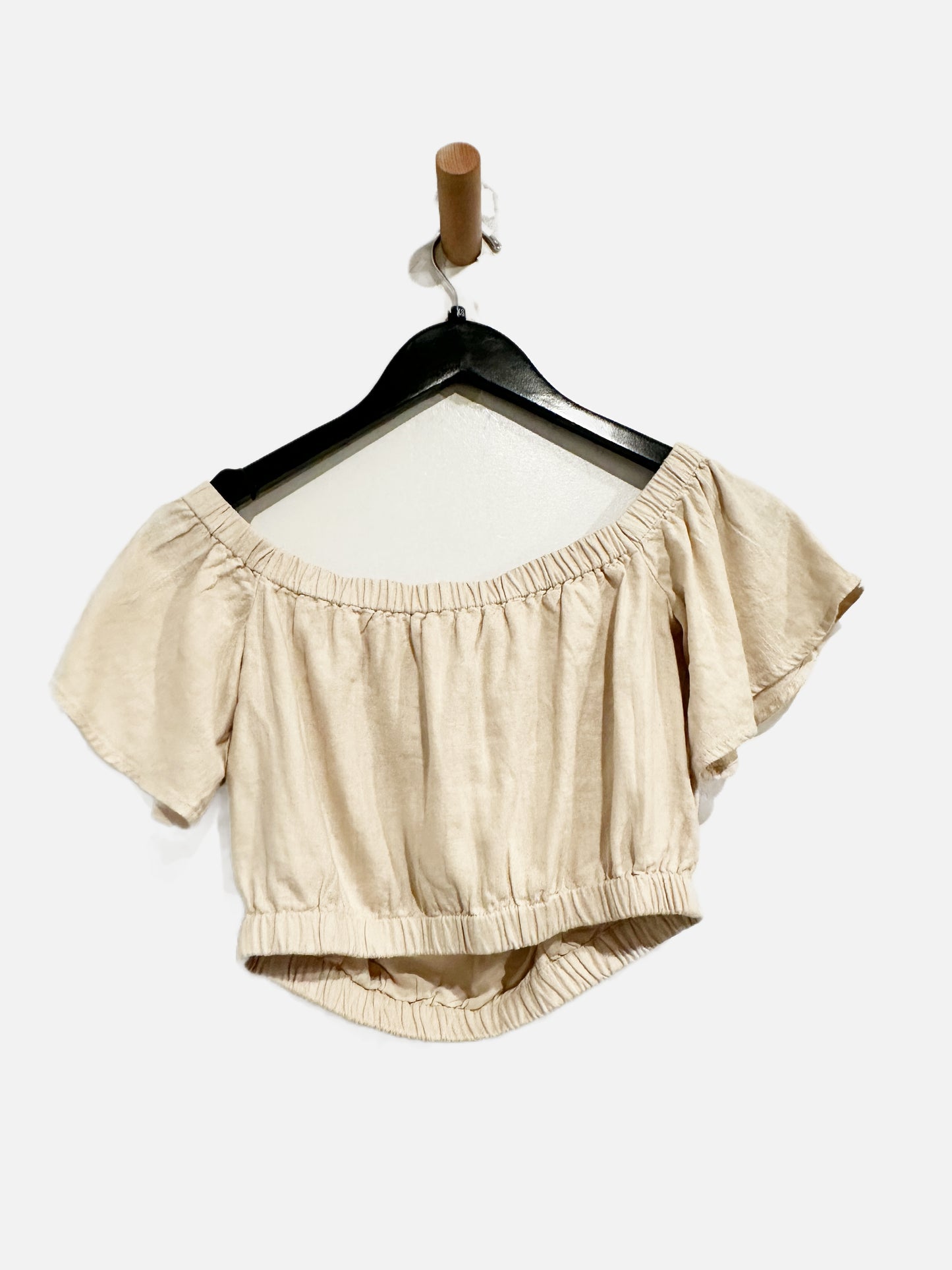 Abercrombie & Fitch Cream OTS Crop Top - XS