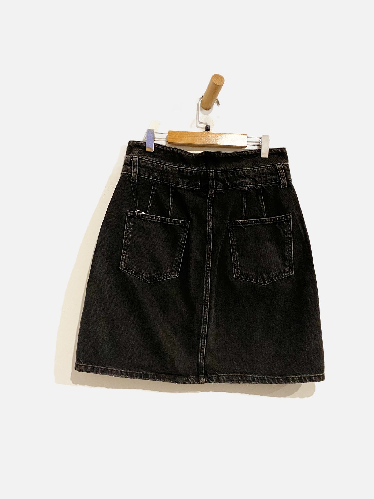 Anthropologie Pilcro Black Denim Mini Skirt - 6