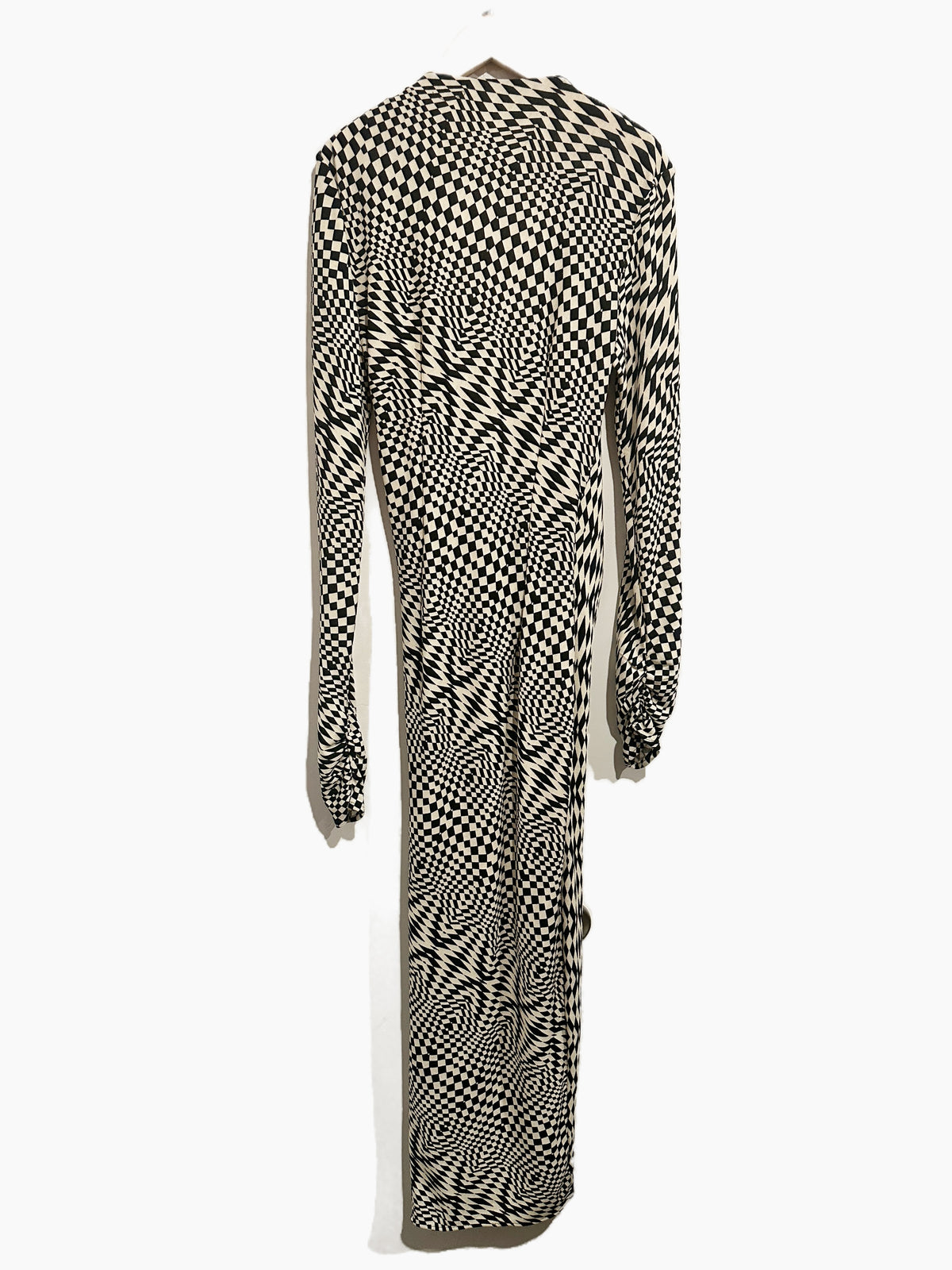 Zara Black and White Geometric Maxi Dress - Small