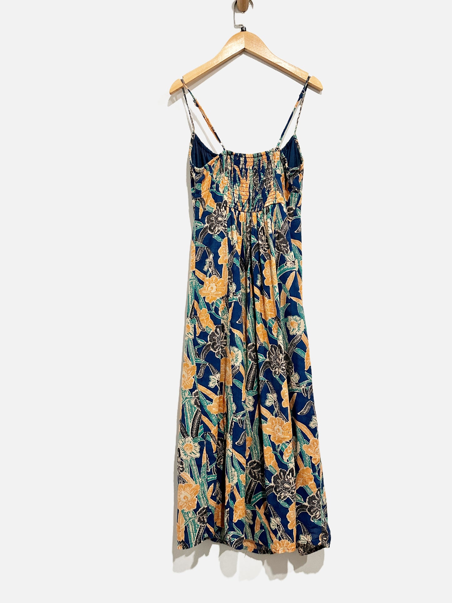 Urban Outfitters Blue Floral Print Midi Dress -XS