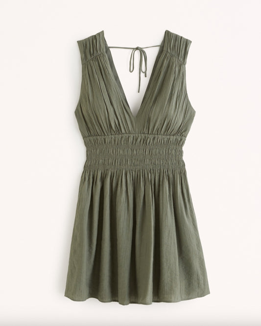 Abercrombie & Fitch Green Mini Dress - XSp