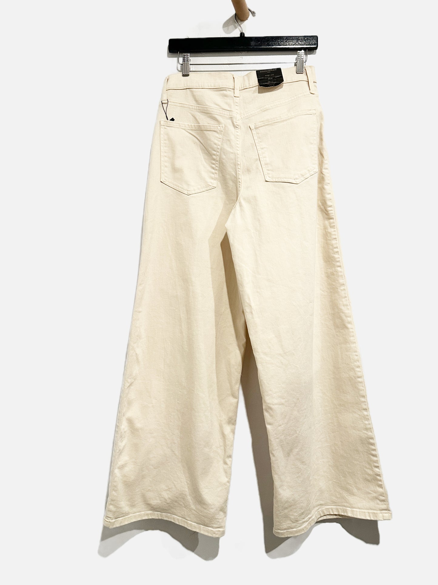 Banana Republic Cream Wide Leg Jeans - 27