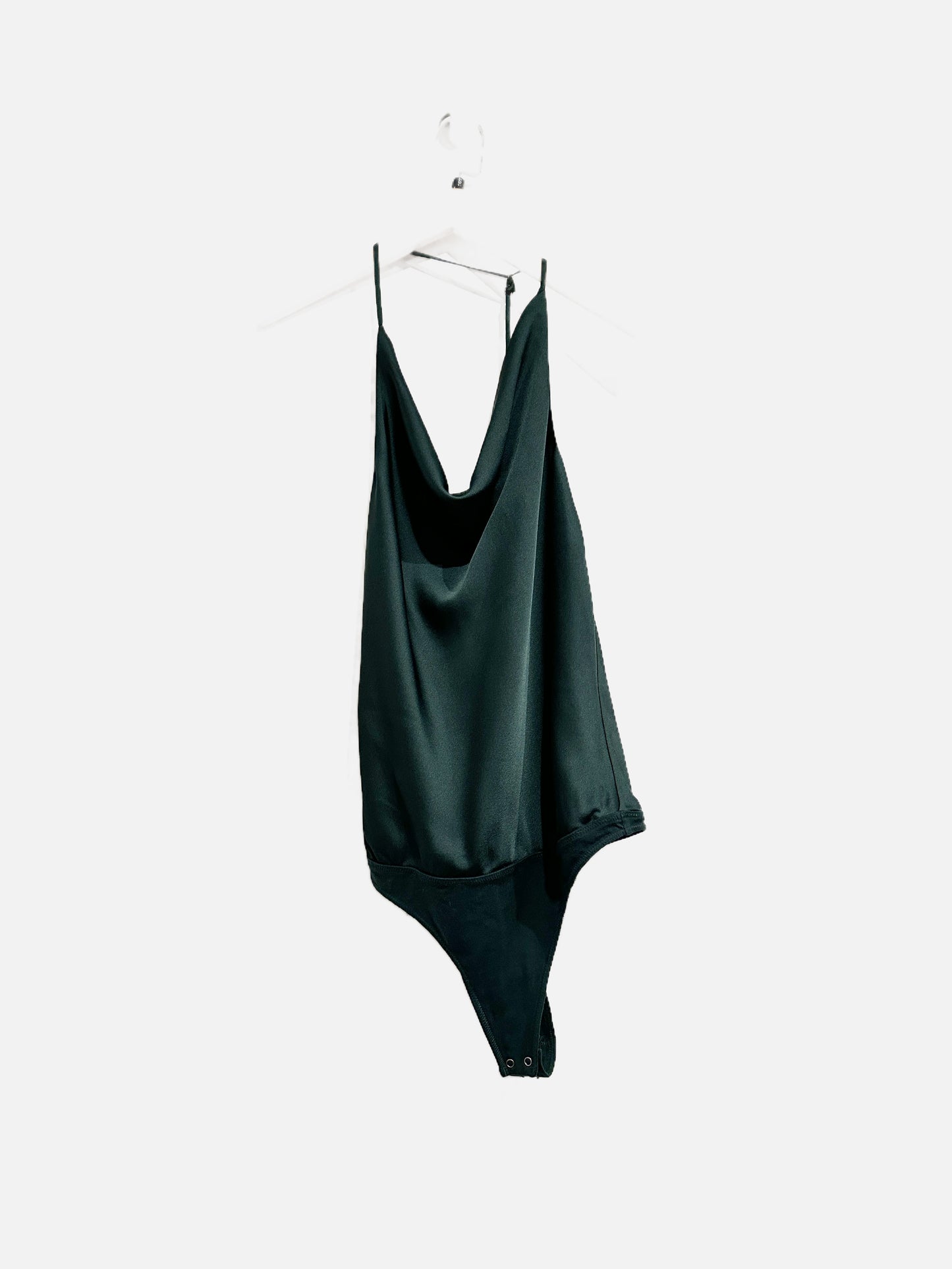 Abercrombie & Fitch Green Satin Bodysuit - Small